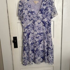 MICHEAL KORS PURPLE & WHITE FLOWERED DRESS VINTAGE